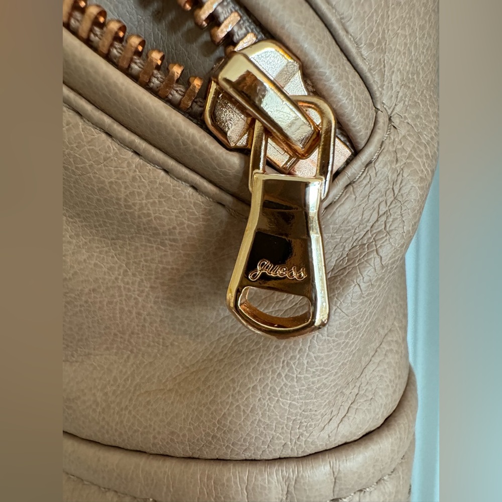 GUESS Leather Moto Jacket Blush Pink Y2k Biker Bomber Rose Gold - Picture 7 of 12